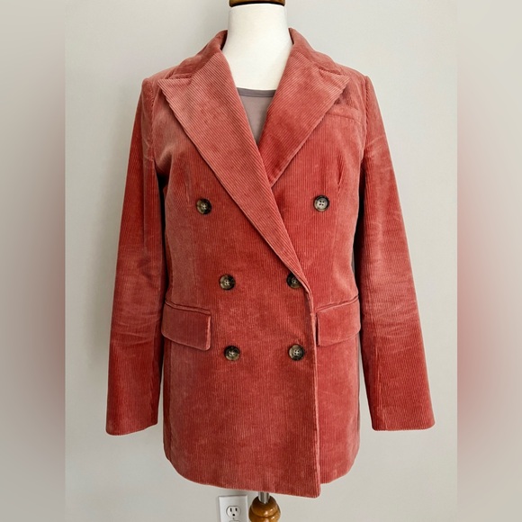 Banana Republic DB Corduroy Blazer, Pink Blush, size 4 - Picture 3 of 13